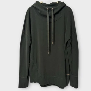 Sweaty Betty Escape Luxe Hoodie Sweatshirt Women's XL Olive Green Fleece Hooded - Picture 1 of 8