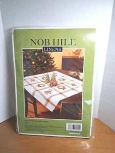 Christmas Nob Hill Linens cross stitch kit Wreaths & treats table topper New - Picture 1 of 9