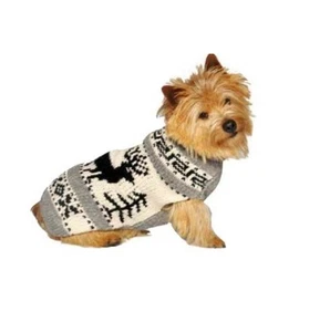 Reindeer Shawl Dog Sweater (Medium) - Picture 1 of 2