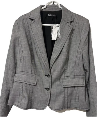 7th Avenue Design Studio New York & Co Blazer Jacket Women Size 16 Gray NWT - Image 1 of 4