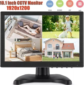 10.1"Portable Monitor Display HDMI/VGA/AV/BNC for CCTV PC Gaming Raspberry Pi - Picture 1 of 7