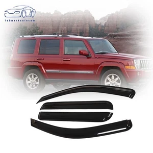 4PCS Window Visor For 2005-2010 Jeep Grand Cherokee Smoke Side Wind Deflectors - Picture 1 of 9