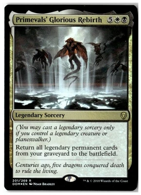 MTG Foil Primevals' Glorious Rebirth - Dominaria Moderately Played English - Image 1 of 2