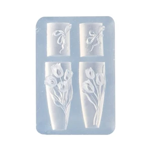 Elastische 3D Blumen Nail Art Schablone Tulpen Schleife Design für DIY Zubehör - Bild 1 von 7