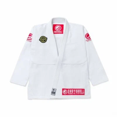 Blanco BJJ Gi Shoyoroll Corte RVCA Lote 136 Competidor Retro Jiu Jitsu Uniforme Foto 1 de 4