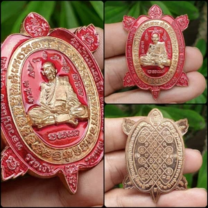Genuine Thai Amulet Pendant LP SAEN Jumbo Turtle Shape Wealth Talisman Fetish FS - Picture 1 of 24