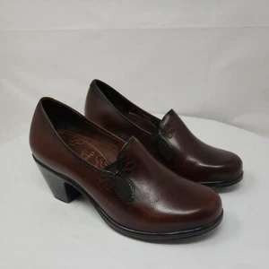 Zuecos para mujer Dansko zapatos sin cordones de cuero marrón 36 Brasil talla 7 comodidad de EE. UU. - Imagen 1 de 12