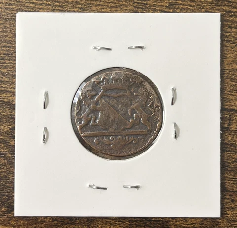 American Colonial Collectible Coinage - Certified Authentic 18th Century Duit Cover