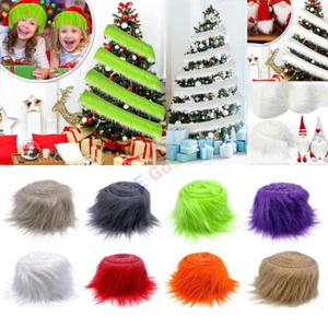 Tessuto pelliccia peluche lungo nastro pelliccia sintetica nastro bordo tessuto rotolo pelliccia peluche righe - Foto 1 di 39