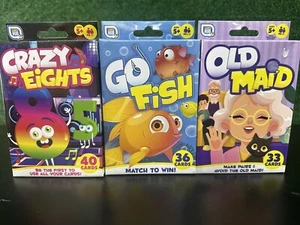 3 Card Game Set Play Go Fish Ages 5 & Up Card Family Card Games - Picture 1 of 3
