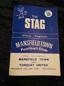 1975 Mansfield Town V Torquay United Football  Programme - Picture 1 of 2