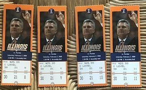 Purdue @ Illinois NCAA Basketball Ticket Stubs Assembly Hall 2008 - Free Ship - Picture 1 of 1