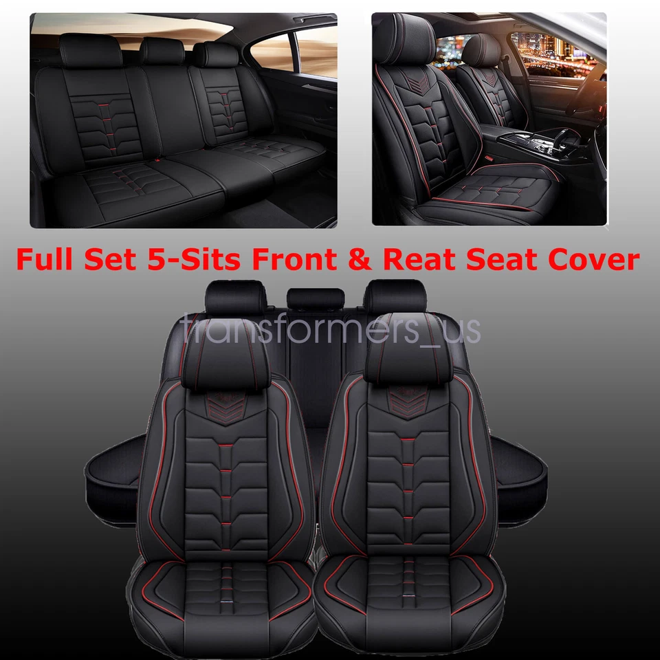Juego completo de funda de asiento de auto de cuero sintético para Honda Accord/Civic/CR-V/Claridad/Insight Foto 1 de 4