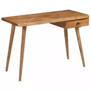 NNEVL Writing Table Solid Acacia Wood 110x50x76 cm - Picture 1 of 11
