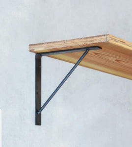 Industrial Handmade Shelf Brackets Heavy Duty PAIR Steel Rustic - Picture 1 of 4