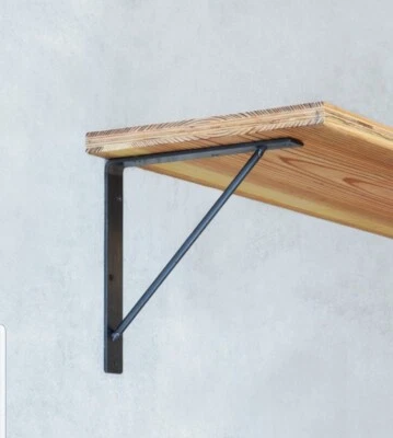 Industrial Handmade Shelf Brackets Heavy Duty PAIR Steel Rustic - Image 1 of 4