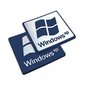 Retro Windows XP Sticker Set - Case Badge Decal - Two Pieces - Picture 1 of 4
