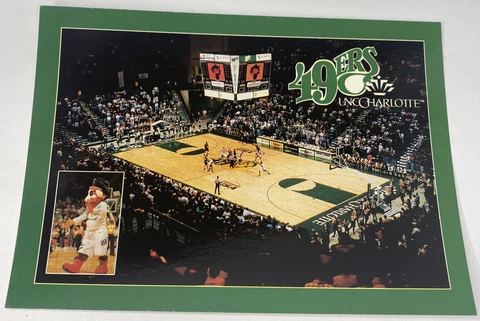 49ers UNCC UNC Charlotte Basketball Dale Halton Arena First Game Photo Postcard Cover