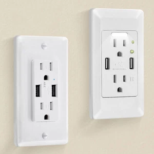 Uscita a parete 3,6 A 4,2 A con porte USB ricevitori elettrici resistenti alle manomissioni UL - Foto 1 di 15