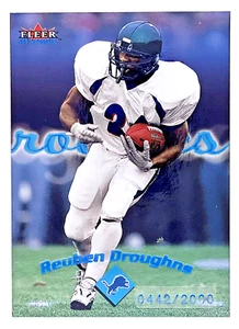 2000 Fleer Mystique #112 Reuben Droughns RC 442/2000 Detroit Lions - Foto 1 di 2
