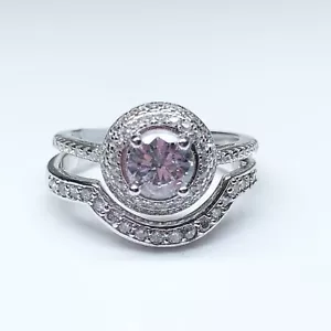 Set 8 anelli di fidanzamento e sposa Macy’s in argento 925 con zirconi - Foto 1 di 8