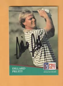 Juego de tarjetas de golf Dillard Pruitt auto firmado 1991 conjunto profesional Greenville Carolina del Sur 3H - Imagen 1 de 2