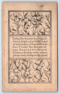 Poema de amor Out Of Human Heart Go As It Were c1910 postal - Imagen 1 de 2