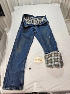 Key Polar King Jeans Herren 34 x 36 blau Flanell gefüttert Zimmermann Winter Arbeitskleidung - Bild 1 von 17