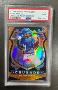 Panini Chronicles Crusade Bo 2020 bichette radiocontrol naranja neón #'d 10/17 PSA 9 como nuevo - Imagen 1 de 2