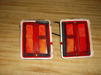 OEM 1973-1977 Chevrolet Malibu A-body Rear Side Markers Lights Lamps Lenses L/R - Image 1 of 4