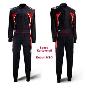 Speed Kartoverall Kart Overall - Schwarz rot weiß - Größe bis 4XL - Kart Overall - Bild 1 von 7