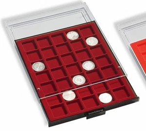 VASSOIO MB BOX PER 2 EURO SENZA CAPSULA SUDDIVISIONE  QUADRATA - 48 CASELLE  - Imagen 1 de 2