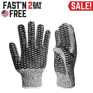 EvridWear Work Gloves Cut/Heat Resistance Double Layer with Crisscross Grip - Picture 1 of 12