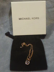 Michael Kors Signature MK Rose Gold Slider Pull Cord Bracelet NIB - Picture 1 of 2