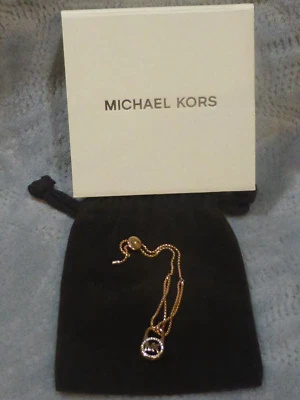 Brazalete Michael Kors Signature MK oro rosa deslizador cordón nuevo en caja Foto 1 de 2