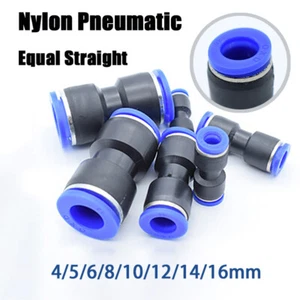 Equal Straight Neumático Inline Push Fit Control Nylon Línea Aérea Manguera Rápida Unidor - Imagen 1 de 16