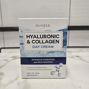 Skin 2.0 Hyaluronic & Collagen Day Cream Hydration Rejuvenation 1.69 Fl Oz Korea - Picture 1 of 5