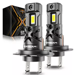 AUXBEAM Q30 H7 LED Headlight High/Low Beam Bulbs 110W 24000LM Bright White 6500K - Picture 1 of 12