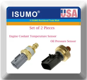 2 Pcs Oil Pressure & EnginTemperature Sensors Fits:Chrysler Dodge Jeep Ram 03-20 - Bild 1 von 2