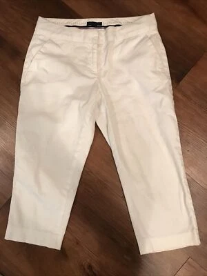 Tommy Hilfiger Talla 4 Mujer’s Pantalones Capri Pantalones Tobillo Blanco Almeja Excavadoras Foto 1 de 4