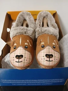 New W Box Women's Skechers Bobs Dog Cutie Pupz Memory Foam Slippers Size 7.5 - Picture 1 of 6