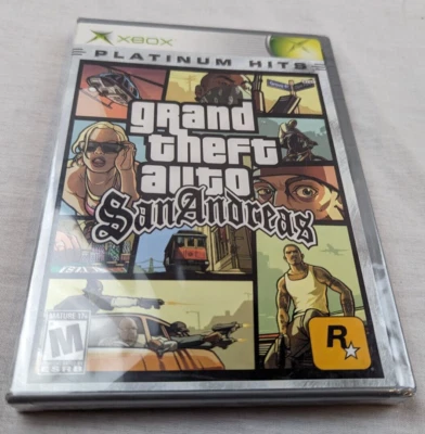 Grand Theft Auto San Andreas - XBOX Platinum Hits game - New Sealed MINT - Image 1 of 4