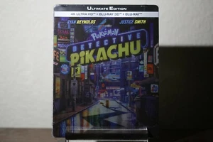 Detective Pikachu SteelBook | 4K + 3D + 2D Blu-ray | Brand New / Sealed | *Read - Bild 1 von 4