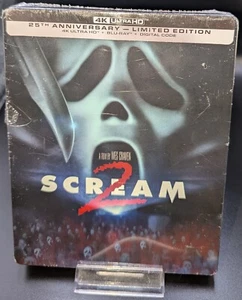 Scream 2 25th Anniversary 4K UHD + Blu-Ray Steelbook (PLASTIC TEARS + DENT) - Picture 1 of 7