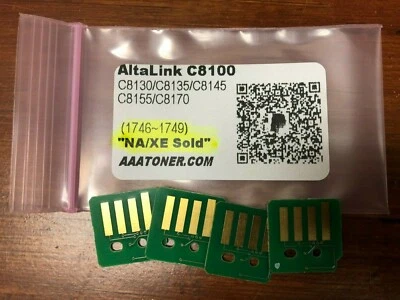 4 Toner Chip (1746- 49) for Xerox C8100 C8130 C8135 C8145 C8155 C8170 Refill  - Image 1 of 2