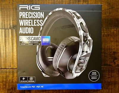 Nacon RIG 700HS Ultra Lightweight Wireless Gaming Headset RF Arctic Camo PS4 PS5 - Image 1 of 4