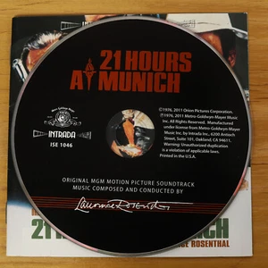 21 Hours at Munich Motion Picture Soundtrack: 1 CD: Rosenthal: INTRADA: No Case - Picture 1 of 3
