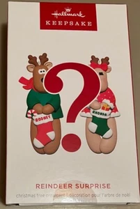Hallmark 2024 Reindeer Surprise Sealed Package Keepsake Ornament - Picture 1 of 4