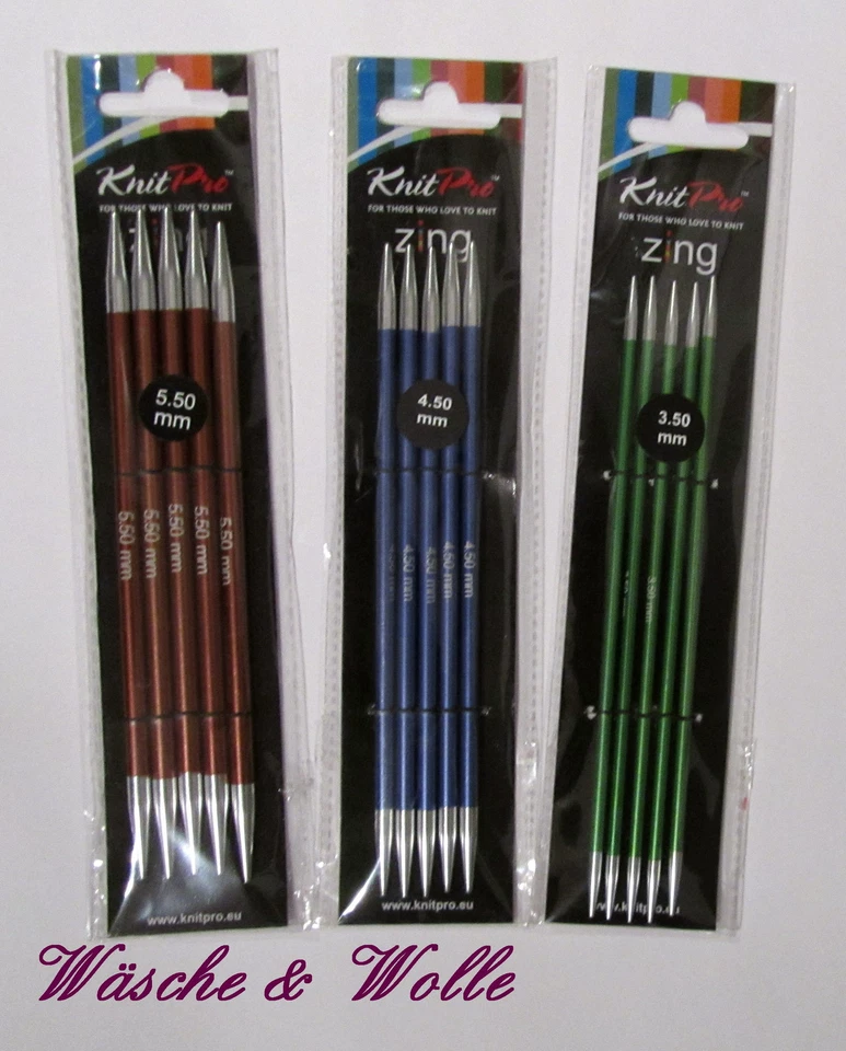 KnitPro Zing Aluminium Nadelspiel 15 cm - Bild 1 von 1