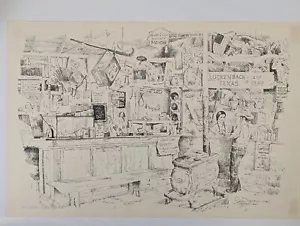 Sam Smith 1978 Art Print 941 of 1000 “Luckenbach Bar” (GOOD CONDITION, SIGNED!) - Picture 1 of 7